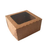 Caixa em Kraft c/visor – 7,5x7,5x4– c/25